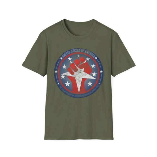 USA STAR FIST | Unisex Softstyle T-Shirt - Image 285