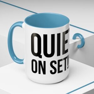 QUIET ON SET | Accent Coffee Mug (11, 15oz) swagandstuff.com All Swag