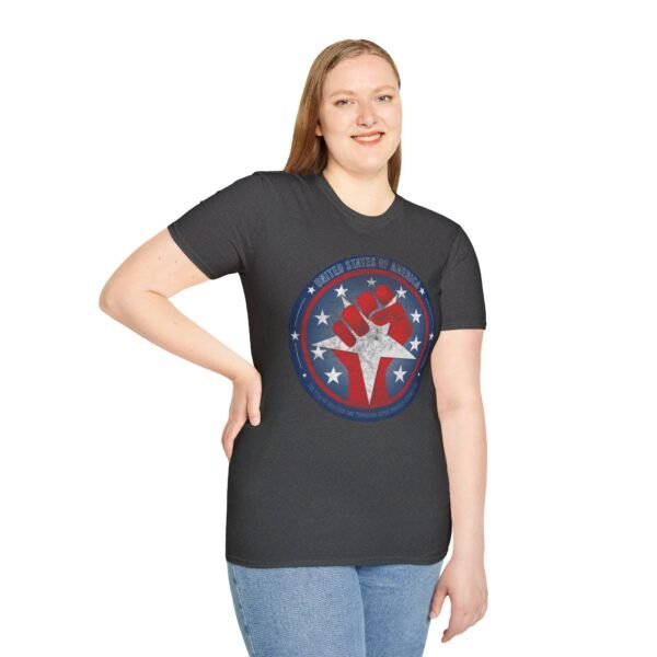 USA STAR FIST | Unisex Softstyle T-Shirt - Image 419