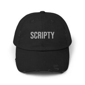 SCRIPTY | Unisex Distressed Cap swagandstuff.com All Swag