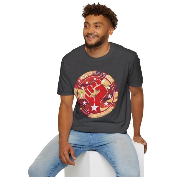 USA Fist Flag | Unisex Softstyle T-Shirt - Image 96