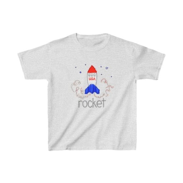 ROCKET SCRIBBLE | Kids Heavy Cotton™ Tee - Image 5