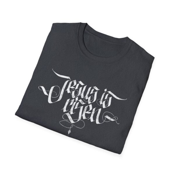 JESUS IS RISEN BLACKLETTER | WHITE LETTER | Unisex Softstyle T-Shirt - Image 136