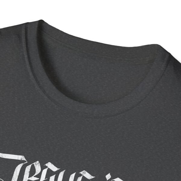 JESUS IS RISEN BLACKLETTER | WHITE LETTER | Unisex Softstyle T-Shirt - Image 75