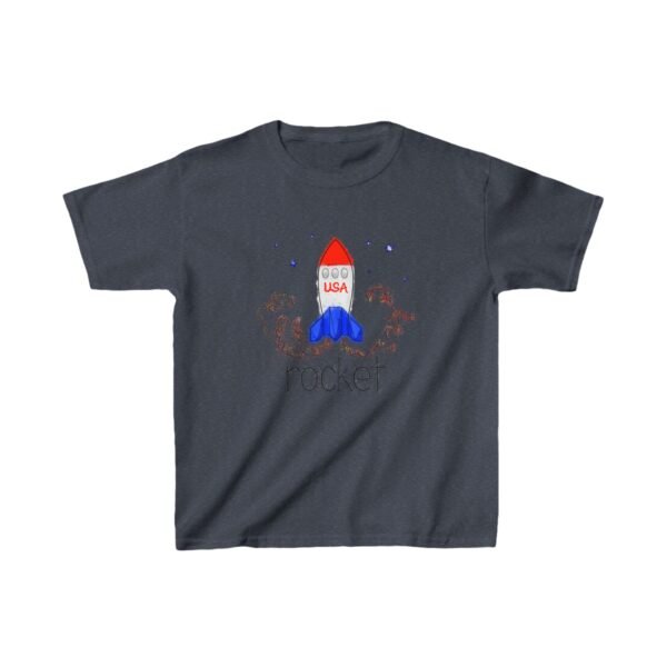 ROCKET SCRIBBLE | Kids Heavy Cotton™ Tee - Image 7