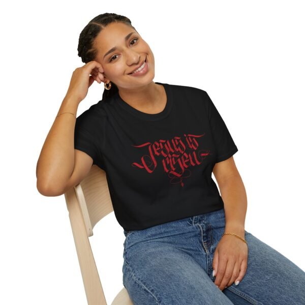 JESUS IS RISEN BLACKLETTER | Unisex Softstyle T-Shirt - Image 46