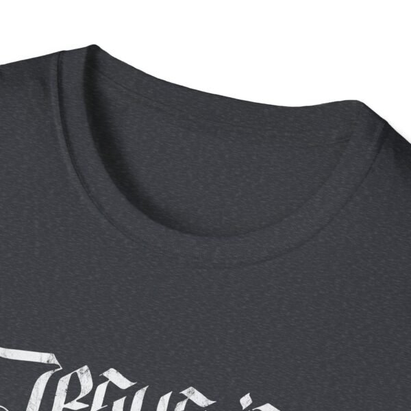 JESUS IS RISEN BLACKLETTER | WHITE LETTER | Unisex Softstyle T-Shirt - Image 135