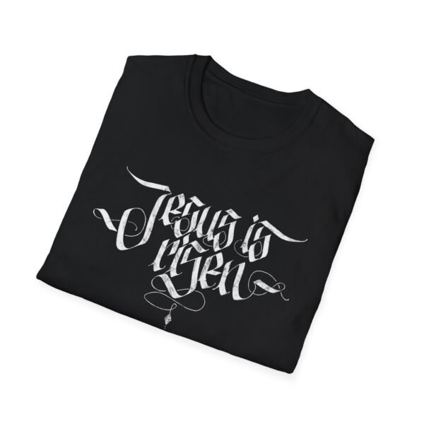 JESUS IS RISEN BLACKLETTER | WHITE LETTER | Unisex Softstyle T-Shirt - Image 16