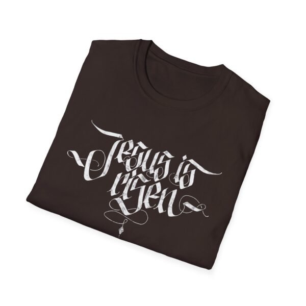 JESUS IS RISEN BLACKLETTER | WHITE LETTER | Unisex Softstyle T-Shirt - Image 40