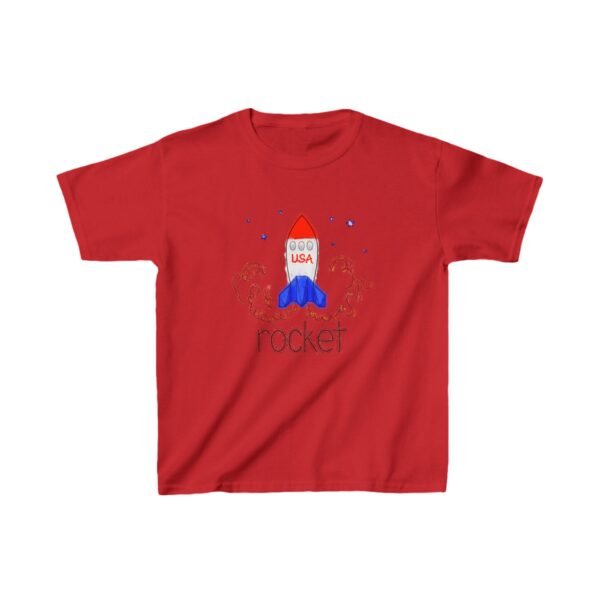 ROCKET SCRIBBLE | Kids Heavy Cotton™ Tee - Image 11