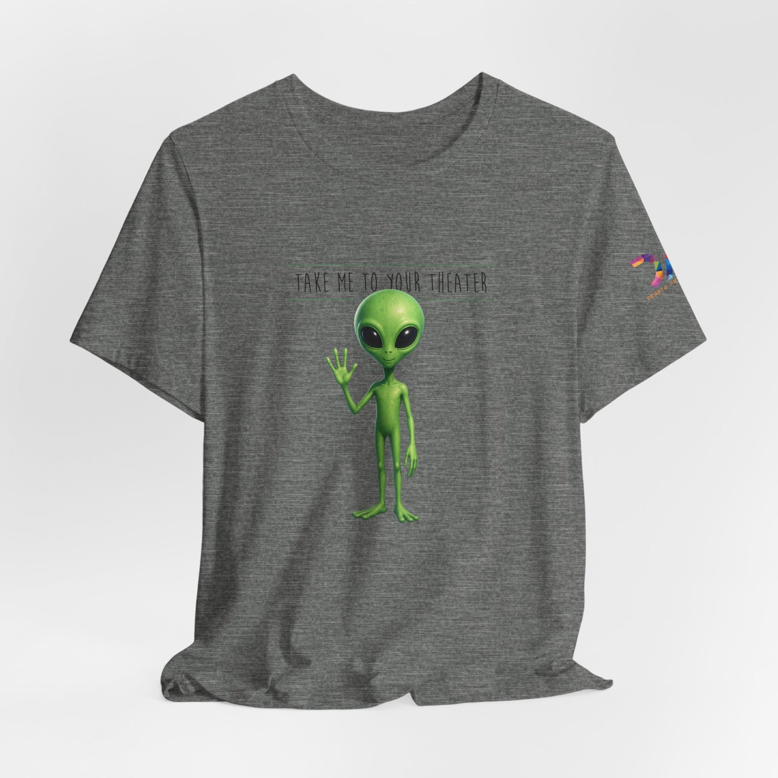 Alien Graphic Tee — “Take Me to Your Theater” Retro Sci‑Fi T‑Shirt swagandstuff.com All Swag Alien Graphic Tee — "Take Me to Your Theater" Retro Sci‑Fi T‑Shirt - Image 9