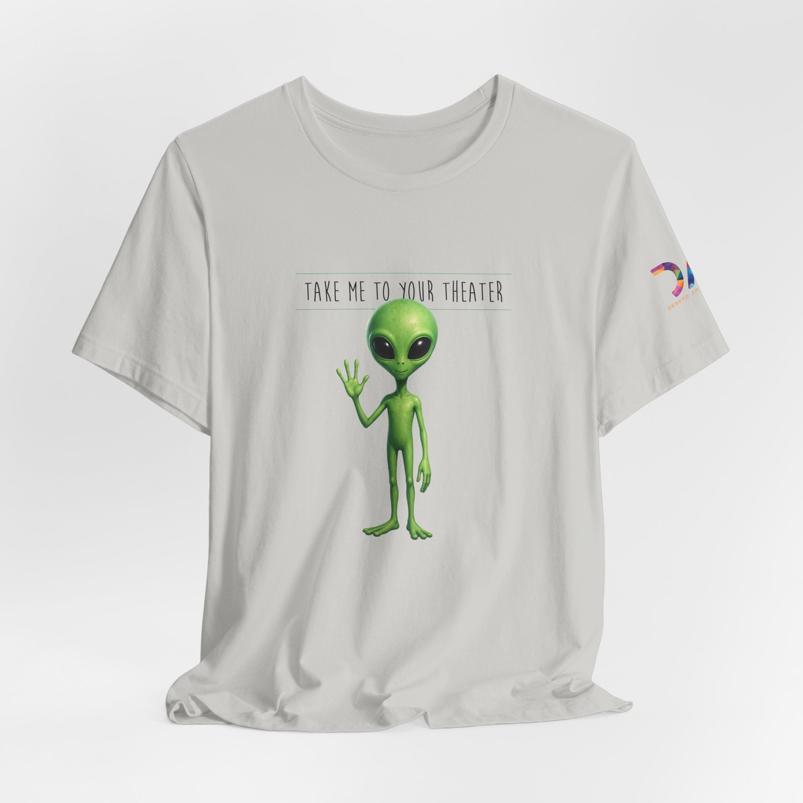 Alien Graphic Tee — “Take Me to Your Theater” Retro Sci‑Fi T‑Shirt swagandstuff.com All Swag Alien Graphic Tee — "Take Me to Your Theater" Retro Sci‑Fi T‑Shirt - Image 21