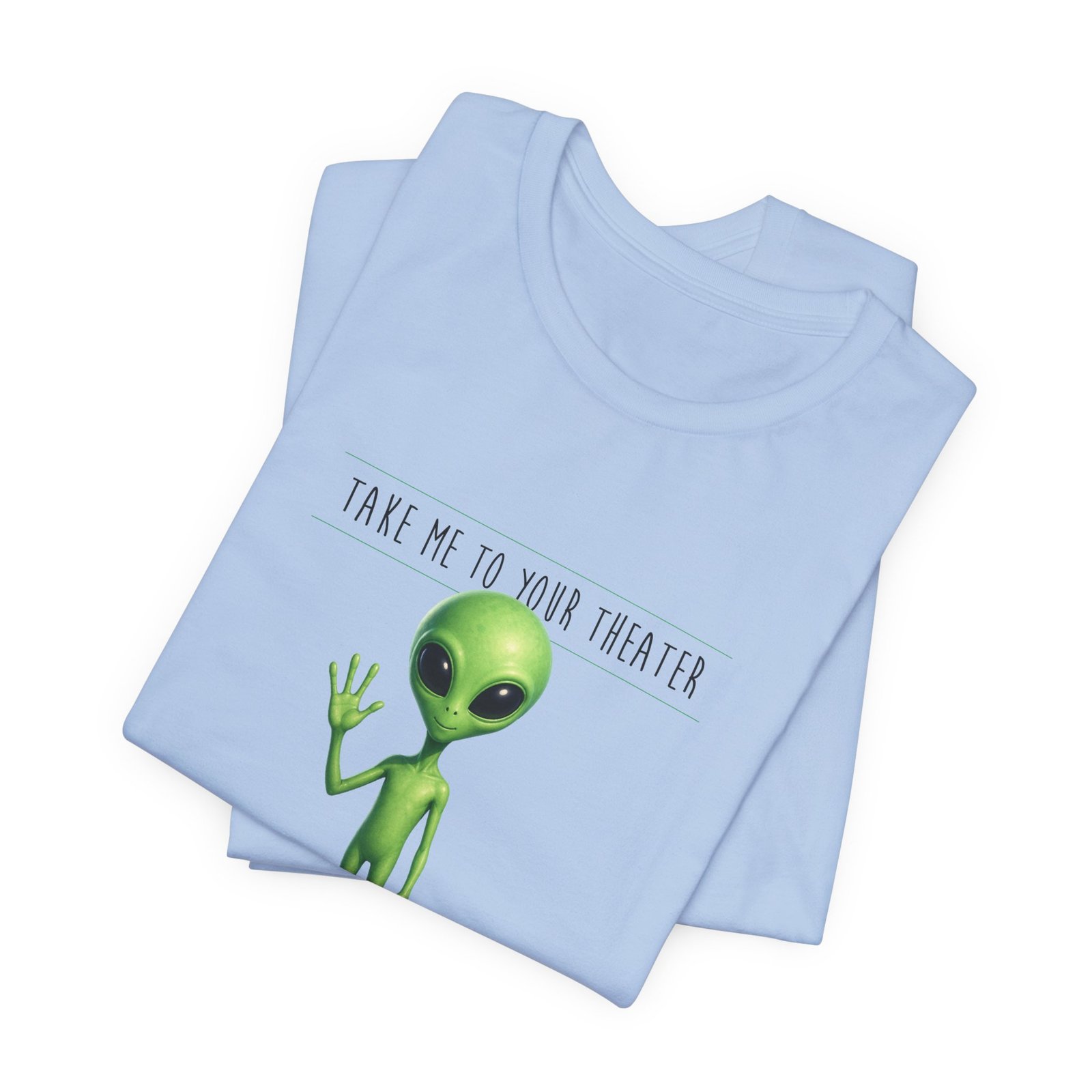 Alien Graphic Tee — “Take Me to Your Theater” Retro Sci‑Fi T‑Shirt swagandstuff.com All Swag Alien Graphic Tee — "Take Me to Your Theater" Retro Sci‑Fi T‑Shirt - Image 32