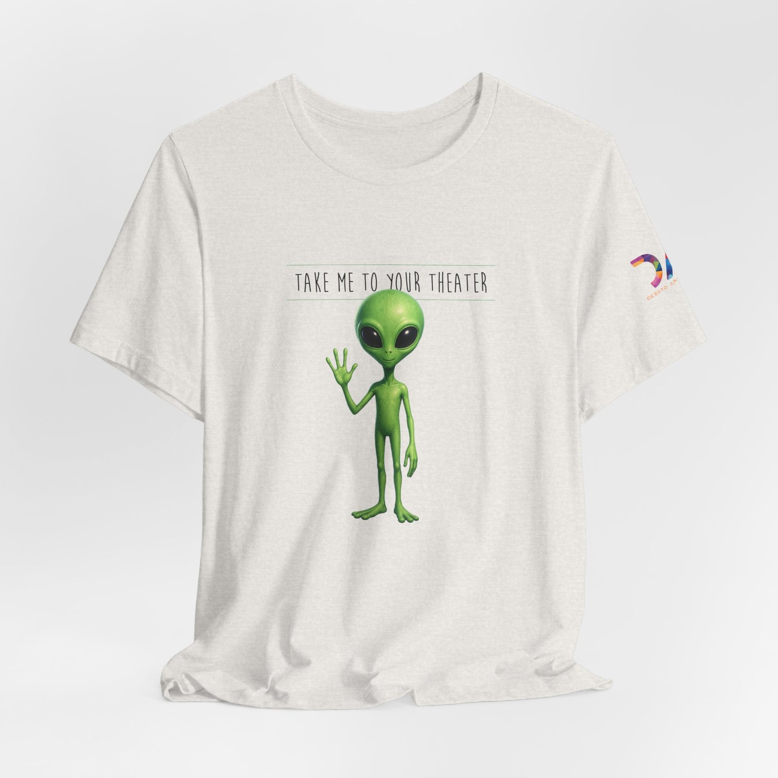 Alien Graphic Tee — “Take Me to Your Theater” Retro Sci‑Fi T‑Shirt swagandstuff.com All Swag Alien Graphic Tee — "Take Me to Your Theater" Retro Sci‑Fi T‑Shirt - Image 13