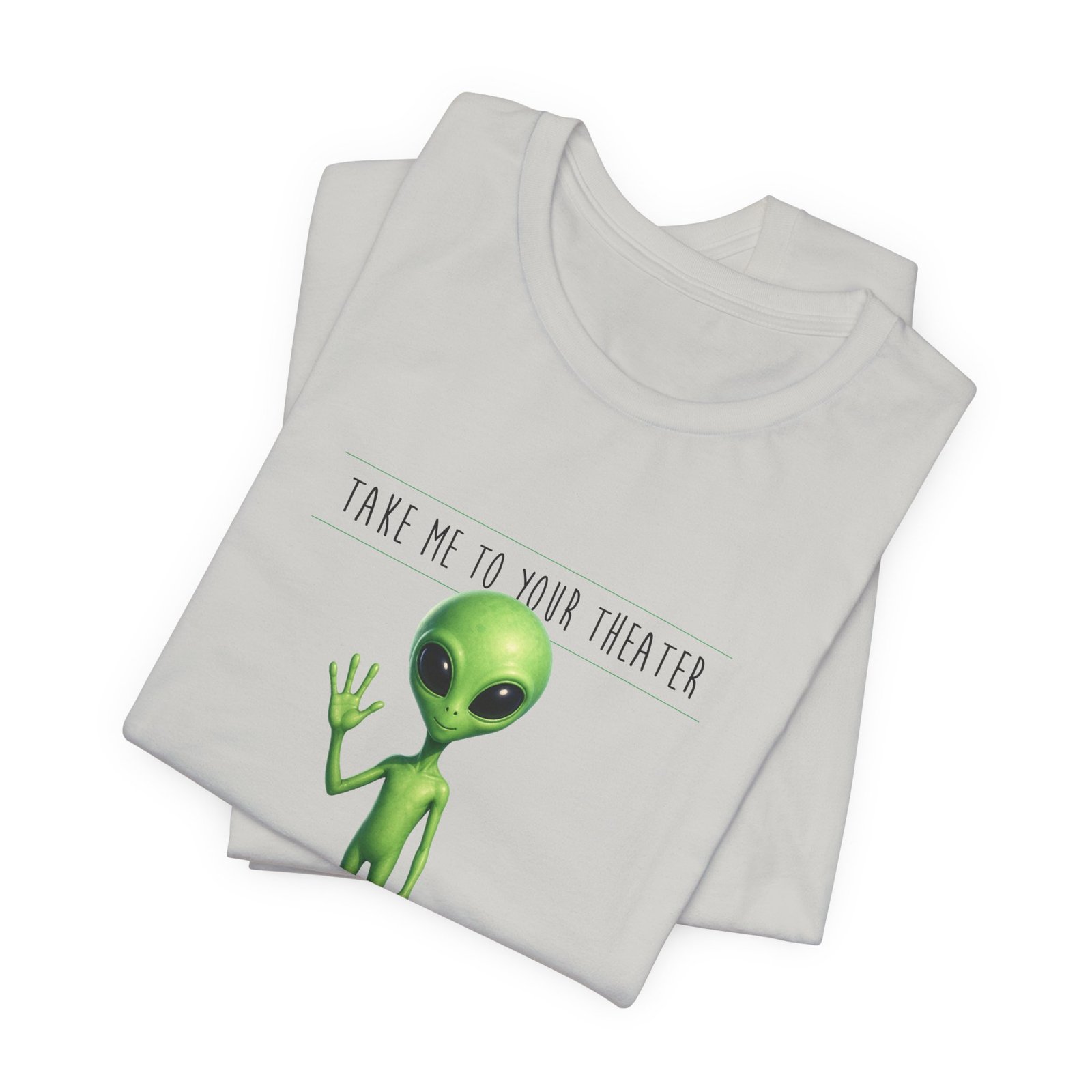 Alien Graphic Tee — “Take Me to Your Theater” Retro Sci‑Fi T‑Shirt swagandstuff.com All Swag Alien Graphic Tee — "Take Me to Your Theater" Retro Sci‑Fi T‑Shirt - Image 20